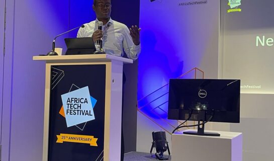 Ernest Darkoh gives the keynote address at this year’s Africa Tech Festival
